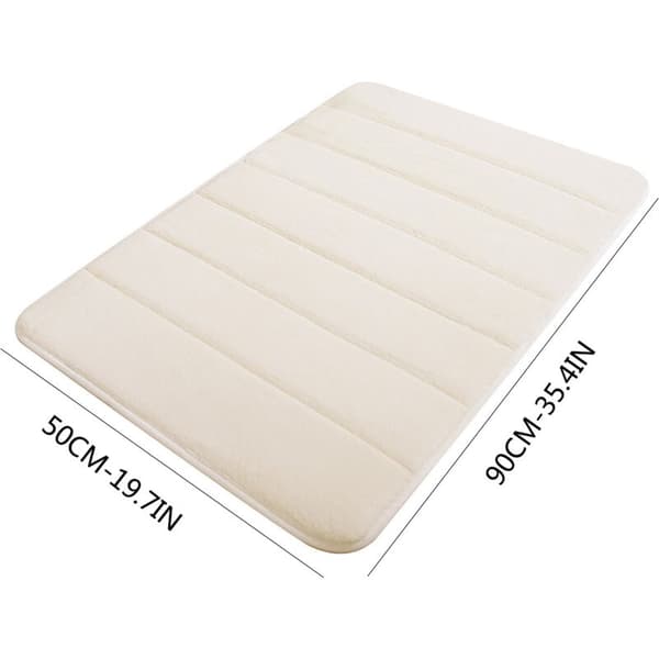 Memory Foam Bademåtte 90 x 50 cm, Super Absorberende, Skridsikker, Hurtigtørrende