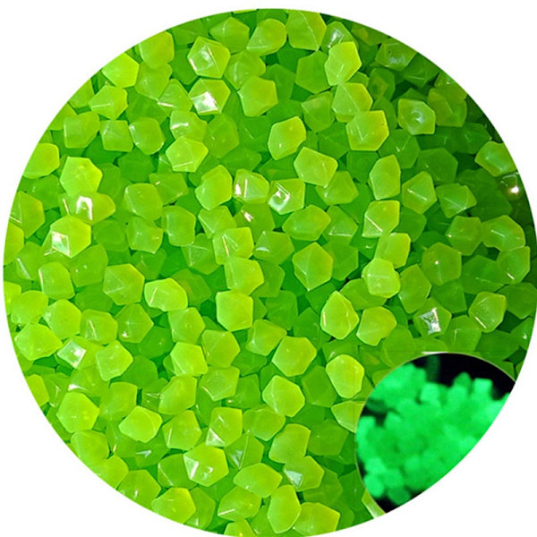 50 stk Utomhus selvlysende steiner lyser i mørket hagestener - Perf Light green
