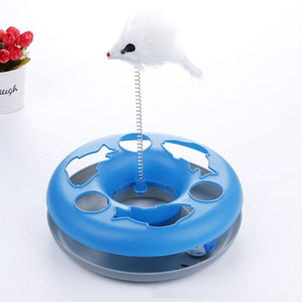 Leksak katt intelligensleksak fjäderleksak, 360° roterbar,