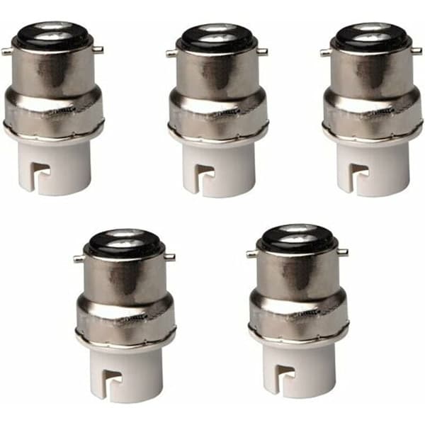 5 kpl B22 - B15 / BA15D / B15D tai LED-polttimoadaptereita