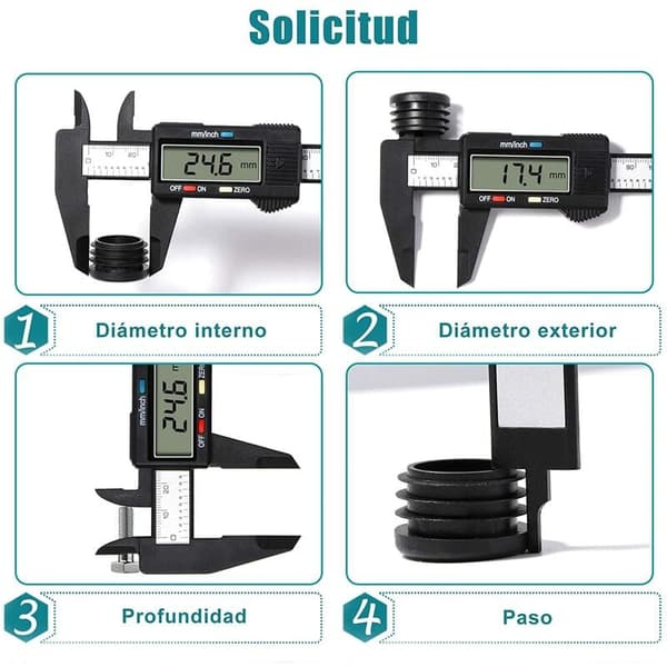 Digitaalinen työntötulkki 150mm LCD-näytöllä
