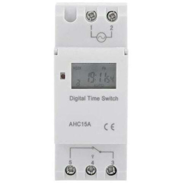 Digital Timer Switch 15A 220V LCD Veckovis Elektrisk Timer med Timer