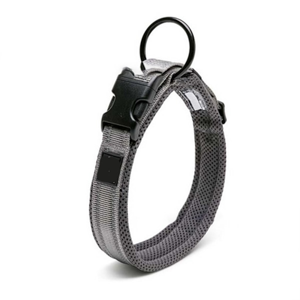 Soft, padded, reflective dog collar for large, medium and