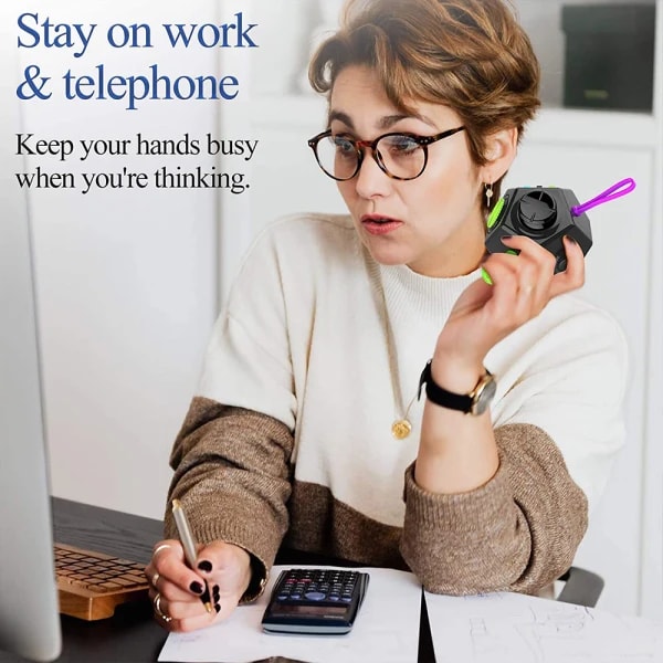 Anti-Stress Kub för Ångestlindring - Lugnande Skrivbordsleksak D2 rainbow suite