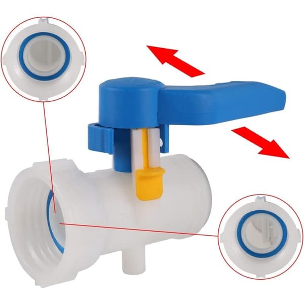 IBC adapter 50mm til 62mm 1000l tankventil plastik regnvandsbeholder