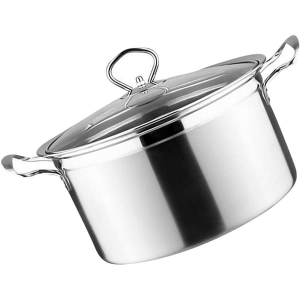 1 stk. Universal Anti-Overflow Mælkegryde i Rustfrit Stål til Induktions- og Gasblus (Sølv)