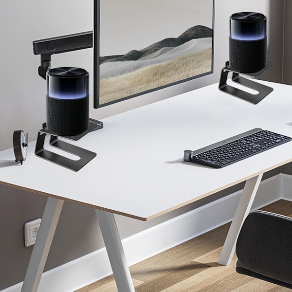 Studiomonitorstativ, 2-pack högtalarstativ för skrivbord eller bokhylla, stabila högtalarstativ för hemmastudio eller kontor
