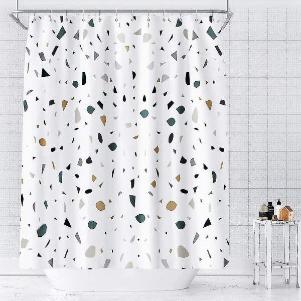 Dusjforheng 180 X 180cm hvit med 12 kroker - spot salg