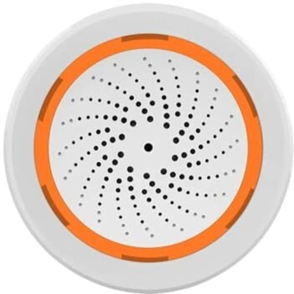 Smart Siren Alarm 90dB Strobe med Appkontroll Kompatibel med Tuya Zigbee Hub Home Assistant Zigbee2mqtt