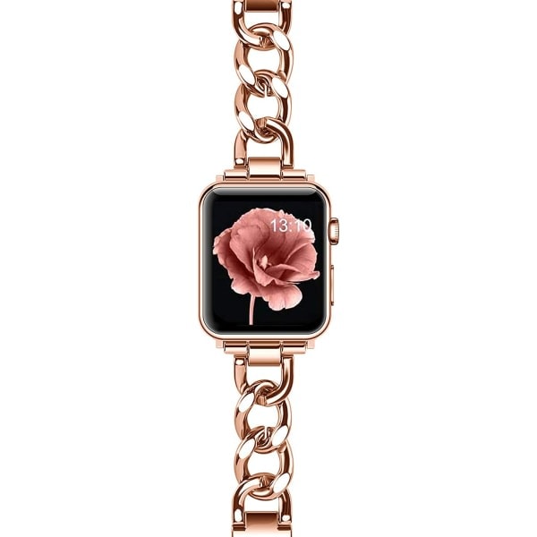 Armbånd i rustfritt stål passer til Apple Watch-reim iWatch rosegull 42mm/44mm