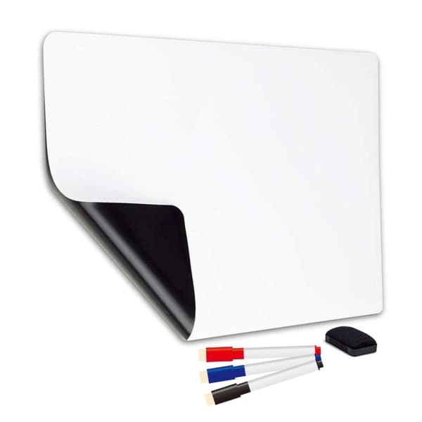 Magnetisk whiteboard-ark med viskelædermarkører til køleskab indkøbsliste null - 3