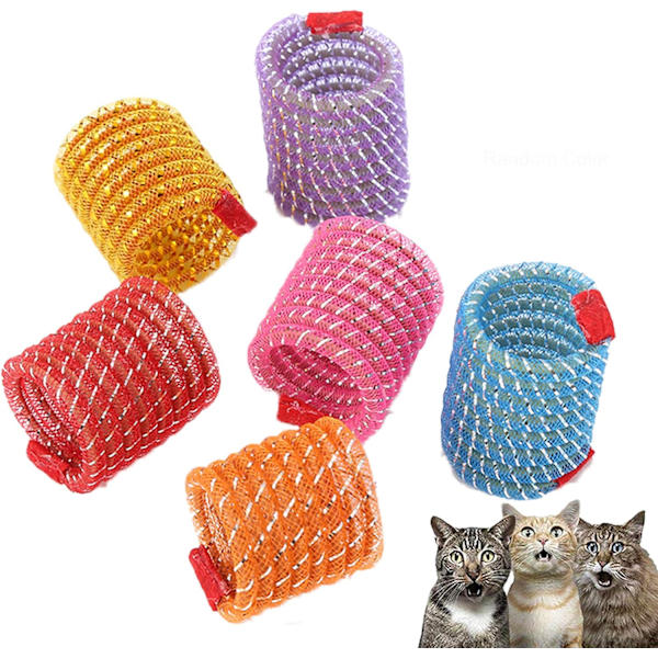 Färgglada fjäderleksaker för katt och kattunge (slumpmässig färg)