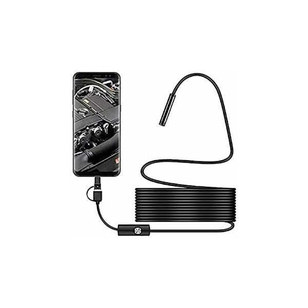 USB ormkamera 2.0MP IP67 vattentät typ-C endoskop med 8 LED-lampor för Android PC