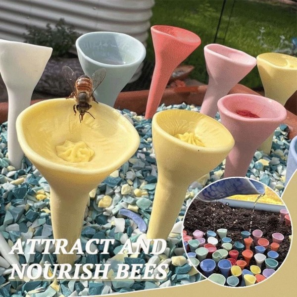Mehiläisten juomakuppi, mehiläisille tarkoitetut juomakupit puutarhaan, minijuomakupit, joita mehiläiset käyttävät puutarhoissa - Xin A4