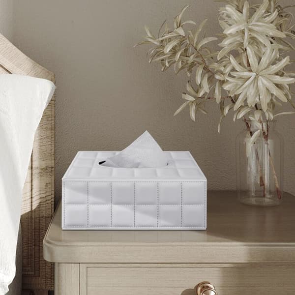 Moderne rektangulær servietboks holder/cover til servietter, servietopbevaringsholder, pumpepapirdispenser med magnetisk bund til hjemmet, badeværelset