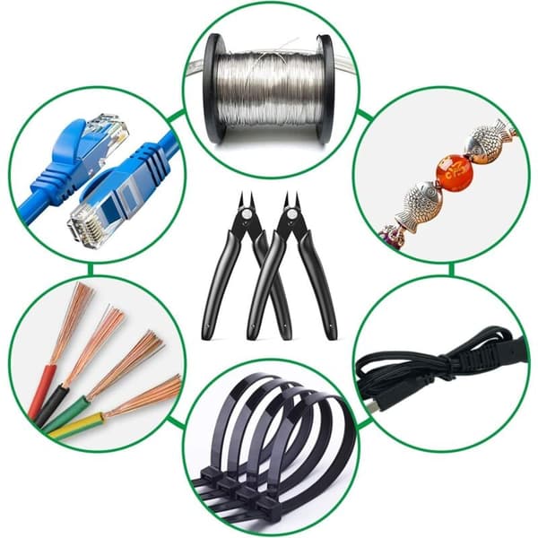 Mini diagonala sidavbitare för elektronikreparation 2st svart