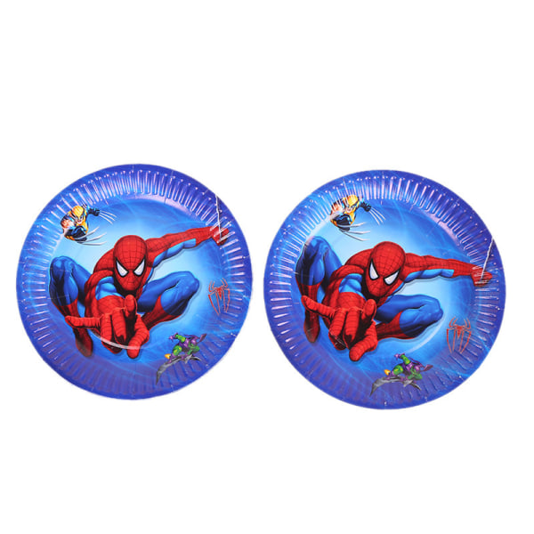 Spider-Man tema födelsedagsfest dekoration tillbehör pojkar present pojkar Spider-Man tallrik 10 st Spider-Man Plate 10pcs