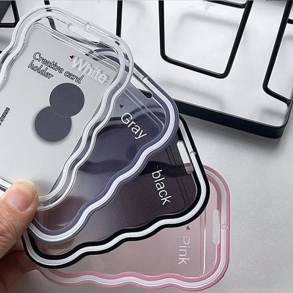 Skyformet Kpop Fotokortholder 3 Tommers ID-holder Rosa
