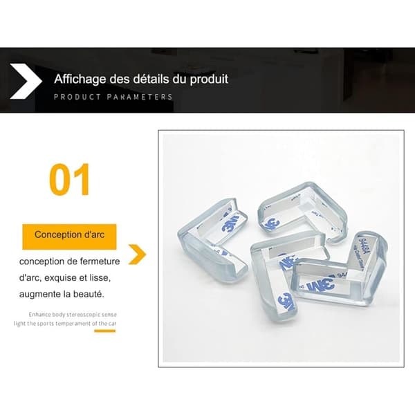 12-pack Bordskantskydd för Bebisar, Tjocka Transparenta Kantsskydd, Kompatibla med Glas- och Möbelhörn