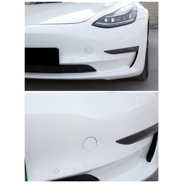 1 stk. Hvit Bil Front Støtfanger Slepekrok Deksel Passer for Model 3 2017-2021 ABS