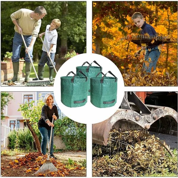 3-pack 500L Kraftiga PP Trädgårdsavfallspåsar Kraftiga Trädgårdstunnor