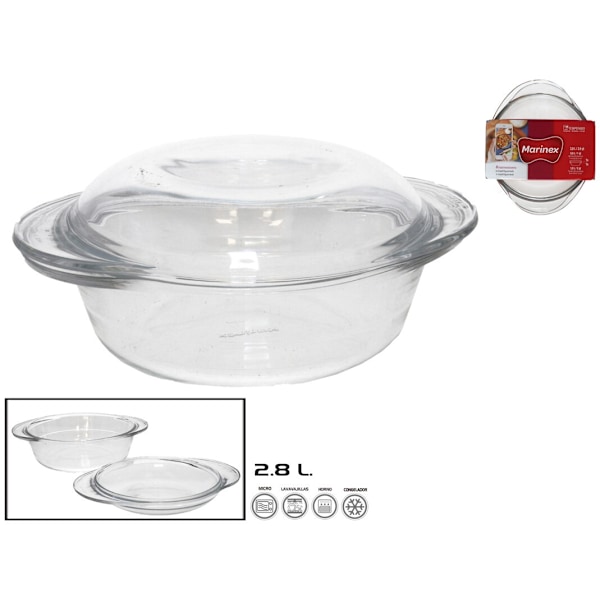 Tålig Glasform för Ugn, Mikrovågsugn & Diskmaskin, 1.9L-4.2L, från WKL Tray with ASA 4.2L No,