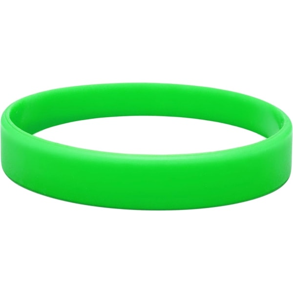 Silikonarmband, 10-pack, ungdomsstorlekar (Grön)