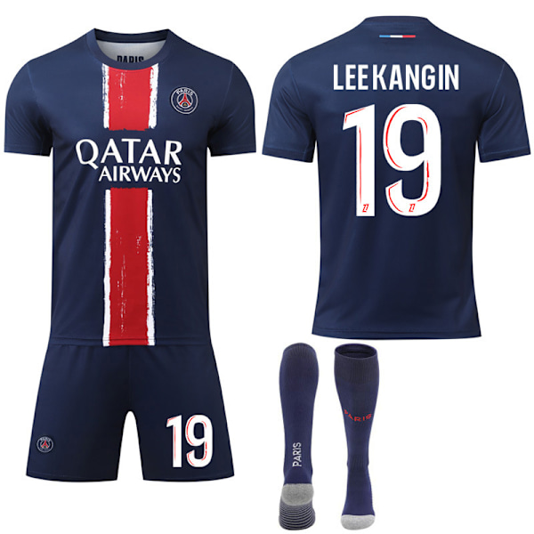 Paris Saint-Germain 2024-2025 Kotipelipaita lapsille ja aikuisille, No.19 LEE KANG-IN S