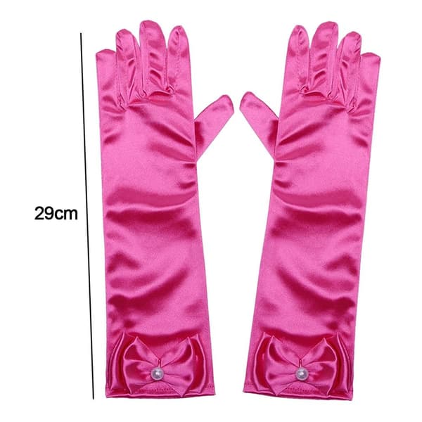 Lange handsker til børn, prinsesse danseforestilling, scenehandsker light blue