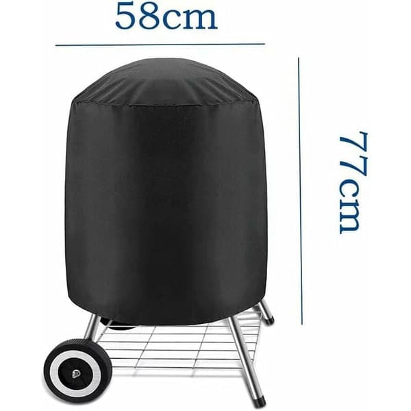 Vattentätt runt grillöverdrag 58x77 cm i 420D Oxford-tyg med UV-skydd