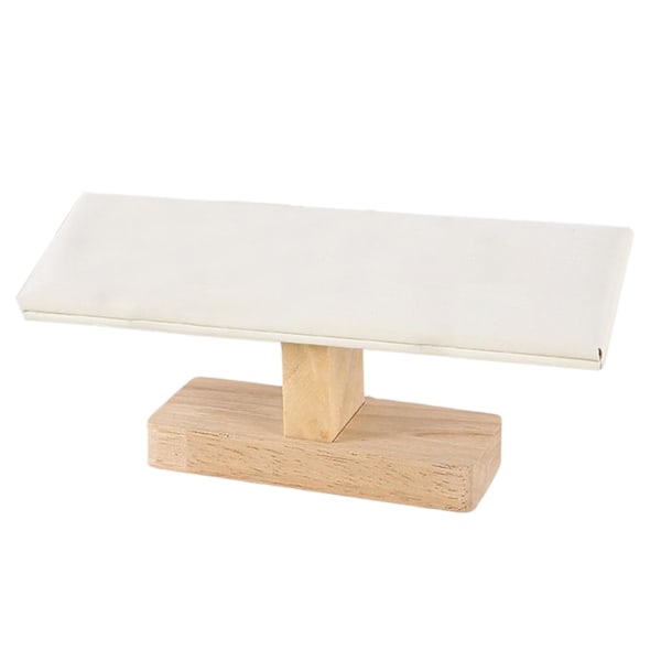 1/2 Bärbar Klockdisplayställ Smyckestorn för Sovrum Vit 20 x 6 x 8cm