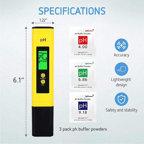 3-pak PH-måler TDS PPM-måler og 3-i-1 jord PH-tester PH/EC digitalt sæt til hjem, have, græsplæne, gård
