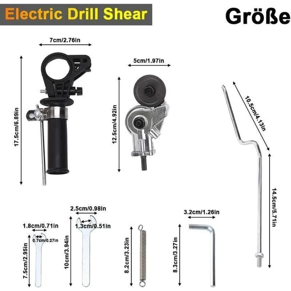 Metallplatehullkutter, Elektrisk Drillplatekutter, Metallhullkutter Drillbit-feste med Adapter, Enkel å Bruke for Kutting av Metallplate