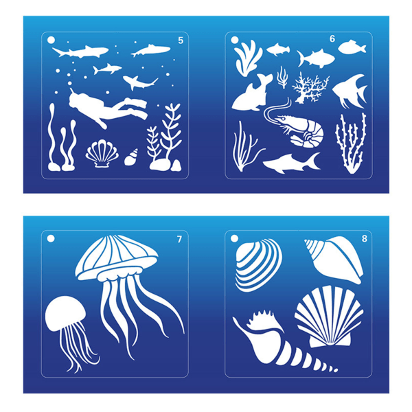 Maalausmallinepohjat DIY-askartelu scrapbookingiin, kohokuviointiin ja opetusvälineisiin