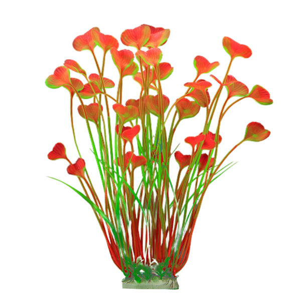Håndlavet akvarieplastplante dekoration akvarievandplante græs ornament orange
