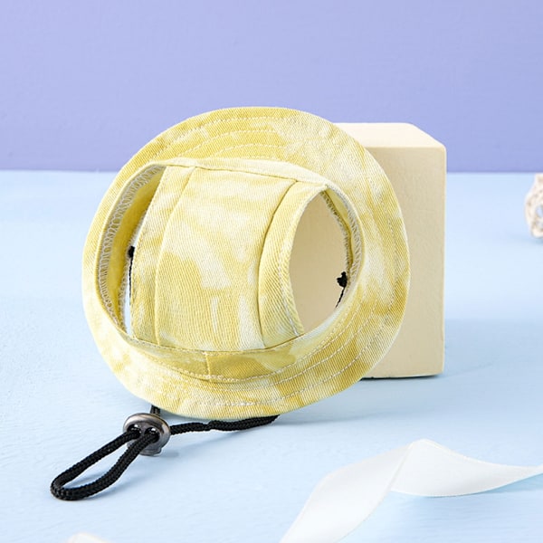 Justerbar hund udendørs port UV-beskyttelse hat cap qd bedste lyseblå S Light blue S