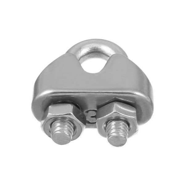 M3 Vajerlås, U-bult Kabelklämmor, 3mm Diameter Rostfri Vajerklämma, 12-pack