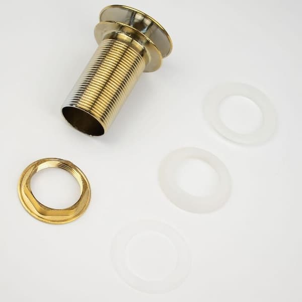 Solid Mässing, Oslitsad Diskbänksplugg, Rund Svampformad Dom, Click Clack Diskbänksplugg, Guld Finish, för Badrum och Kök