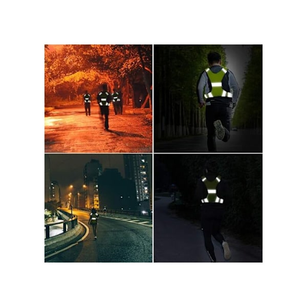 Reflexväst Hög Synlighet Löparväst för Cykling Motorcykel Promenader Löpning Jogging.