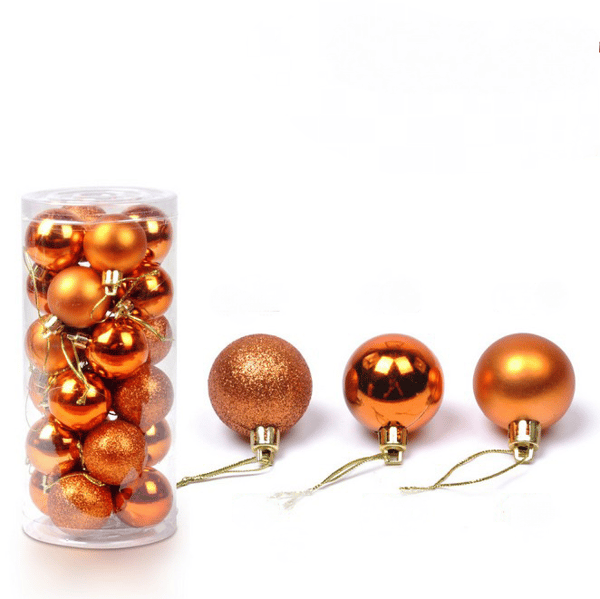 Julekuler til dekorasjon 24 stk Bronse Bronse Bronze 10cm24 Pcs