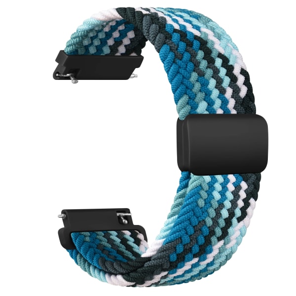 20 mm punottu yksinauha Garmin Vivoactive 5/3/3 musiikkibändille, ranneke Garmin VivoMove3/Trend/Sport Venu SQ/SQ2/2plus-rem Aquamarine blue Aquamarine blue 20mm