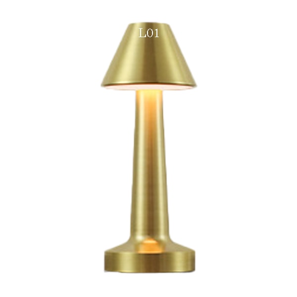 Retro barbordlampe skrivebords nattlys lading utendørs musikk restaurant bordlampe atmosfærelys C Gold