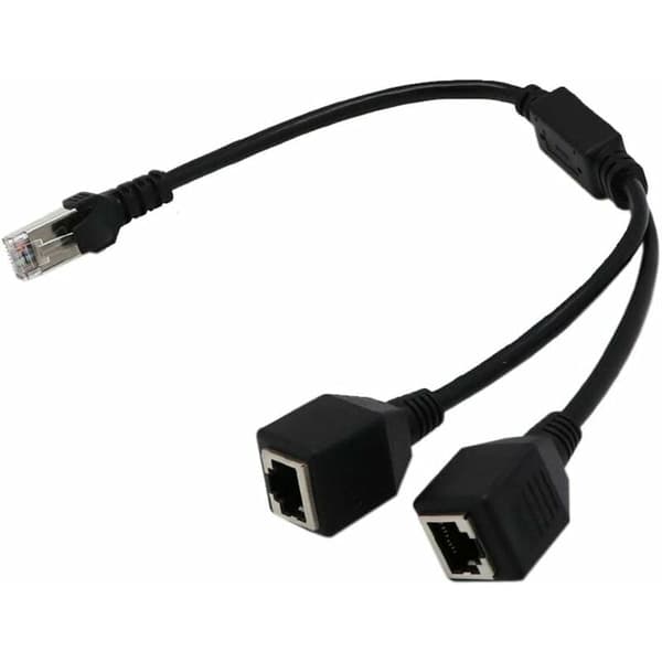 RJ45 Netværks Splitter Adapter Kabel 1 Han til 2 Hun Socket Porte LAN Ethernet Kabel Netværks Splitter Adapter