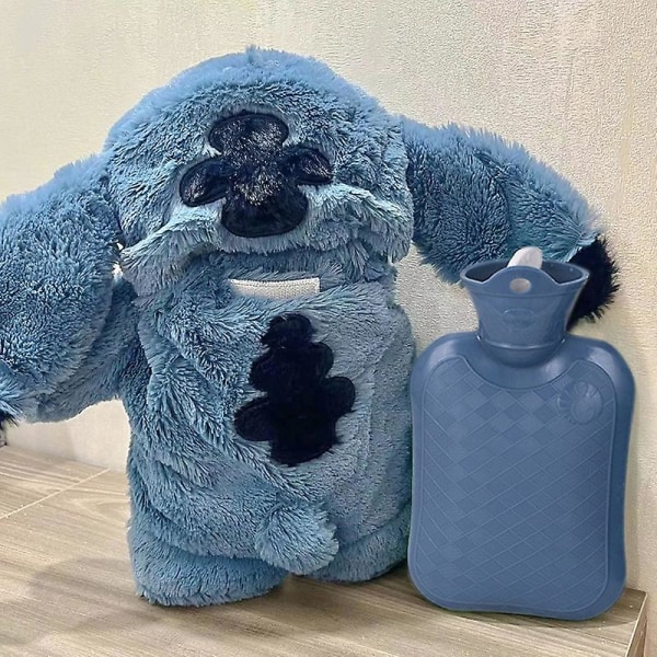 Anime Kawaii Stitch Plysch Vedenlämmitin Talvi Koti Veden Täyttö Kädenlämmitin