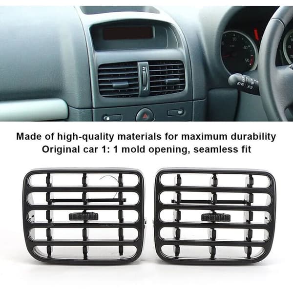 Ventilasjonsgitter for Renault Clio MK2 1998-2006, 2 stk, Grå Dashboard Ventiler