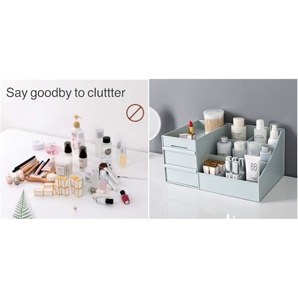 Kosmetikorganisering, flerlagsdesign, hvid, 28,5*17,5*12,5 cm