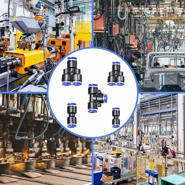 42 st Pneumatiska kopplingar T/Y/I Typ Snabbkoppling Luftkompressor 6mm/8mm med Förvaringslåda