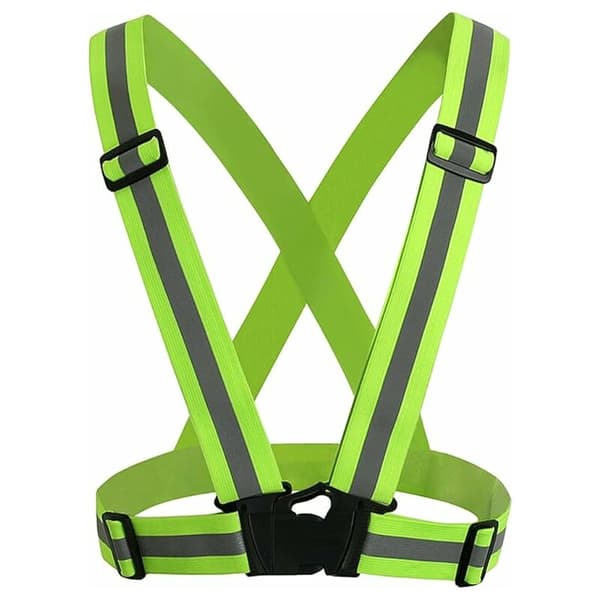 Justerbar Hög Synlighet Reflex Säkerhetssele - Unisex Fluorescerande Grön Väst