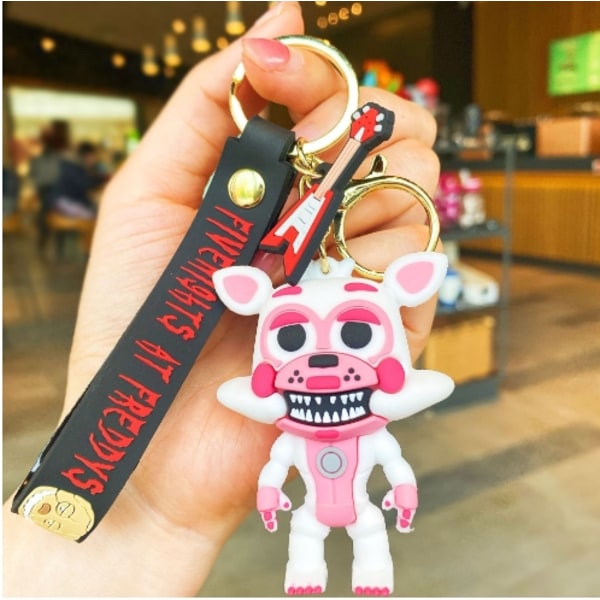 Fem nätter på Freddys nyckelringar FNAF Väskor Charmhänge Docka Figurer Nyckelringar C