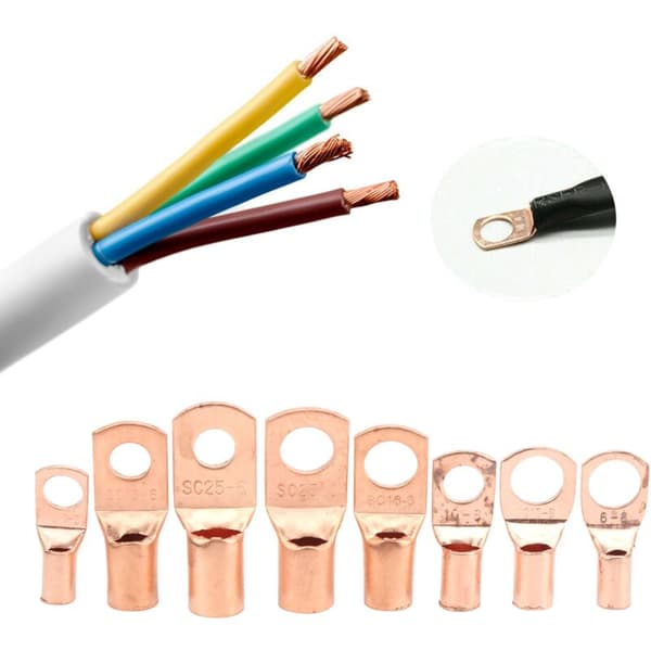 60st Koppar Ringkabelskor Krympkontakt för Elektrisk Kabel SC6-SC25 Set, DUBUNS